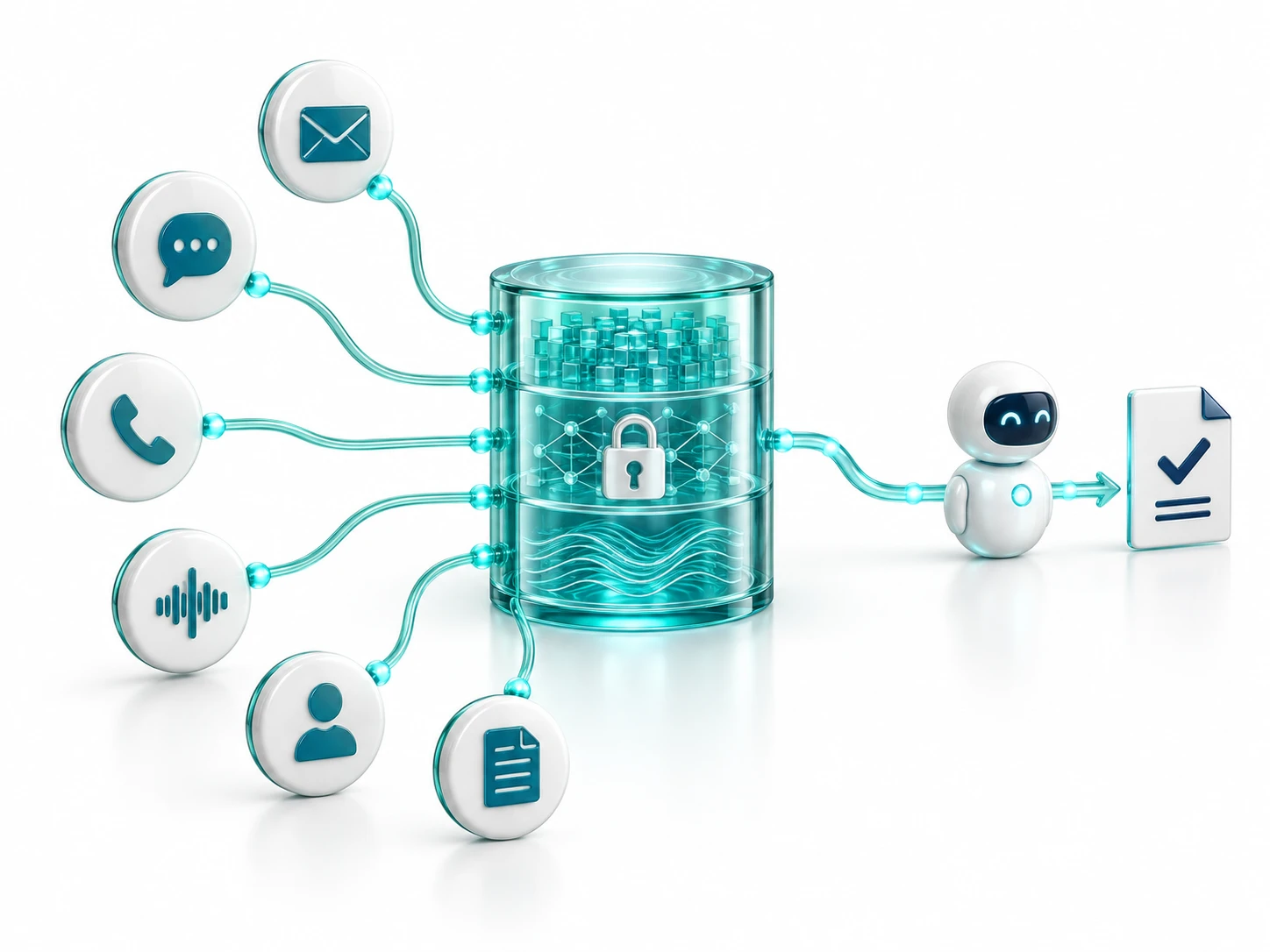 A glass knowledge core bringing enterprise records together